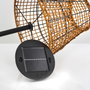 Opviq Lámpara de Suelo de Mimbre Solar Roble